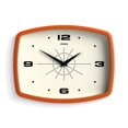 thumbnail image 1 of Reloj de pared JONES CLOCKS® Movie Retro 25,5 x 19,5 cm, color naranja, 1 of 7