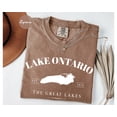 thumbnail image 6 of Lake Ontario Map T-shirt Lake Ontario Graphic Tee Great Lakes Apparel Travel Souvenir Tee Nautical Theme Top, 6 of 9
