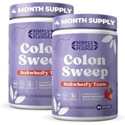 ColonSweep Psyllium Husk Powder Colon Cleanser - Vegan, Gluten Free Fiber Supplement - Safe Colon Cleanse for Constipation Relief, Bloating Relief & Gut Health -16 OZ (60 Servings) - 2 Pack