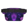 thumbnail image 3 of Kdxio Purple Starry Sky Antelope Crossbody Double Layer Waist Bag Belt Bag for Unisex Fanny Pack Fashion Waist Packs for Hiking Running Shopping Traveling, 3 of 9