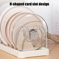thumbnail image 4 of Wzzjkit Kitchen Gadgets Household Plastic Dish Rack Removable Storage Tray Cutlery Storage Rack Kitchen Multifunctional Pot Lid Shelf Kitchen Tools, 4 of 6