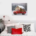 thumbnail image 4 of Nawypu Seasons of Joy - Personalized Red Truck Christmas Snow Family Print (20x16 inch), 4 of 4