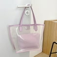 thumbnail image 4 of Large capacity pvc hand-carried One Shoulder bag Fashion transparent casual Going out bucket bag, 4 of 7