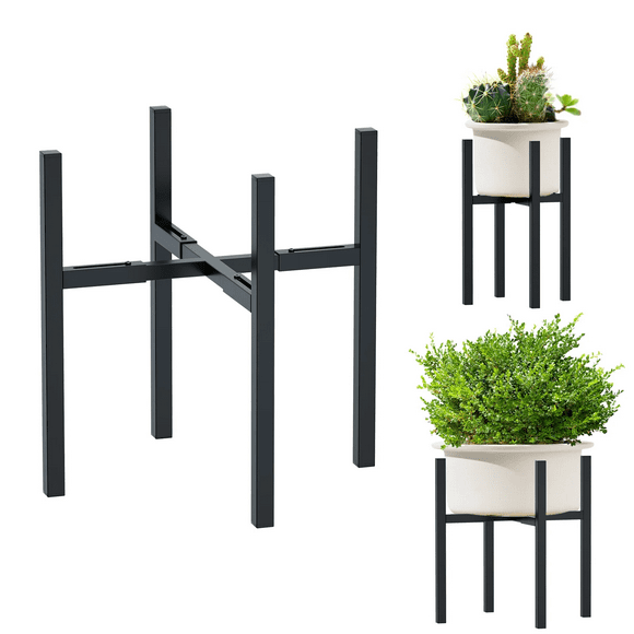 Urban Deco Adjustable Metal Plant Stand Outdoor & Indoor Fits for 8-14 inches Plant Pot Stand Mid Century Modern Planter Pot Holder Corner Plant Stands
