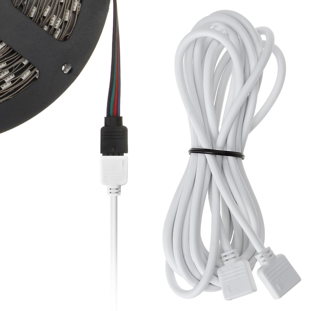 SUPERNIGHT® 2.5M/5M Extension Cable 4-Pin Wire for RGB 5050 3528 Led Strip Light 