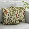 thumbnail image 3 of Nawypu Fall Farmhouse Oblong Rectangle Throw Pillow Case Cushion Cover Lumbar Pillowcase for Sofa Brown Leaves, 3 of 5