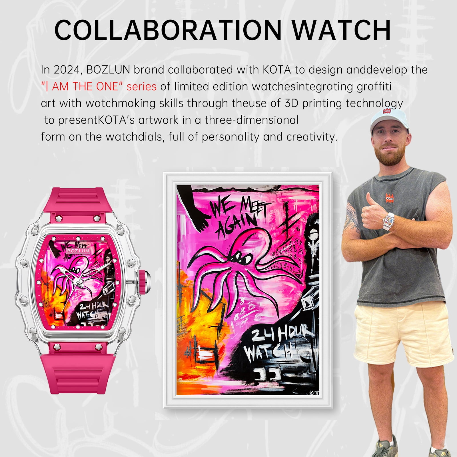 BOZLUN Men Watch Luxury Automatic Mechanical Watches Self Winding, Luminous Waterproof 3D Dial Watches for Man