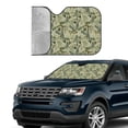 thumbnail image 2 of Yiaed Tropical Plants Green Print Car Windshield Sunshade Front Auto Car Front Window Sun Shade Foldable Sun Visor Shield Cover Auto Accessories for Sedan SUV Truck-Small, 2 of 5
