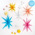 thumbnail image 2 of 22 inch 3D Star-Burst All-In-One - Metallic Silver (Air-Fill Only) Foil Mylar Balloon - Party Supplies Decorations, 2 of 3
