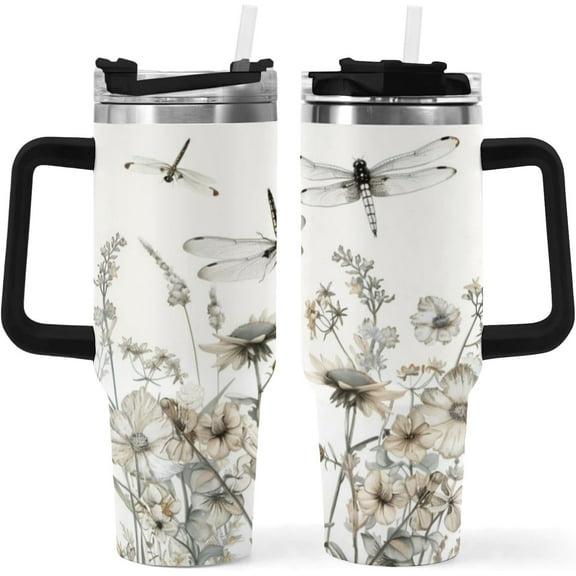 Marijuana Weed Leaf 420 Weed 40oz Tumble with Handle, Stainless Steel with Lid and Straw Funny Gifts for Men Women Festival Birthday Gifts for Dad Mom Coffee Mug