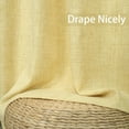 thumbnail image 6 of DriftAway Yellow Linen Curtains 96 Inches Long for Living Room Thick Semi Sheer 2 Panels Farmhouse 3 Inch Rod Pocket Back Tab Boho Rustic Light Filtering Window Drapes for Bedroom Privacy Assured, 6 of 8