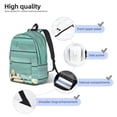 thumbnail image 3 of Rocae Wood Grain for Durable Canvas Backpack Leisure Large Bag Travel Rucksack Multi-function Backpack Small, 3 of 8