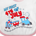 thumbnail image 4 of Inktastic My First Fourth of July Train Boys or Girls Baby Bib, 4 of 4