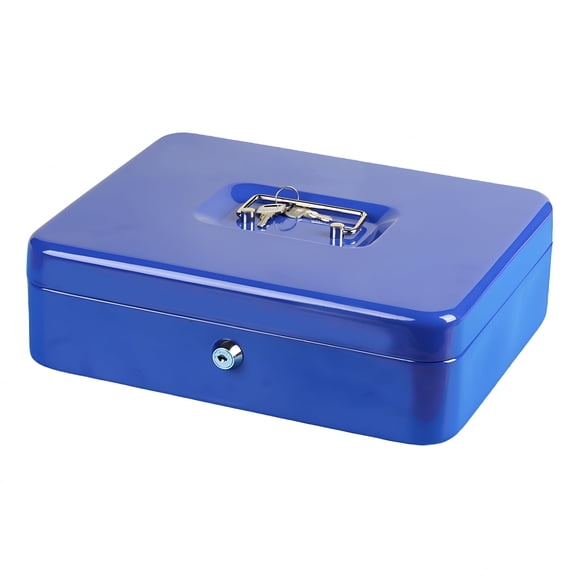 GJX Fireproof Metal Money Box: Lockable with 2 Keys,Shockproof,Anti-Theft,Secure Storage for Valuables,Cash,Jewelry