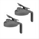 thumbnail image 1 of 2 Pack Wide Mouth Flip Cap Jar Lids,Leak-Proof Seal Cover,Gray, 1 of 5