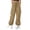 Khaki, variant on WUANDIXFA Girls Cargo Pants 4-15 Years Girls Cargo Pants High Waisted Baggy Casual Trouser Kids Wide Leg Streetwear with Pocket,Green,14-15 Years