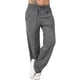 thumbnail image 4 of Pantalones Pantalones deportivos sueltos Pantalones de chándal casuales de pierna recta para mujer, Gris oscuro, 5XL seitruly AP002164-16, 4 of 7