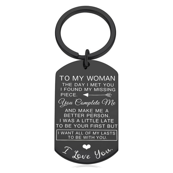 Couple Keychain for Him, To My Man Love Keychain, Valentine Christmas Birthday Gift for Boyfriend Hin