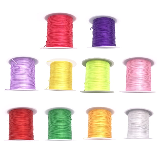 MasteelfCA 10PC DIY Manual Wiring Material Beaded Crystal Line Elastic Nylon Thread Beading Cord Strong Rope Transparent String for DIY Jewelry Clothes