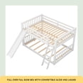 thumbnail image 6 of Full over Full Bunk Bed with Convertible Slide and Ladder, White, 6 of 11