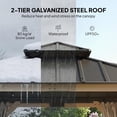 thumbnail image 4 of Outsunny Pavillon Extérieur à Toit Rigide 10 Pieds x 10 Pieds avec Double Toit en Acier Galvanisé, 4 of 10