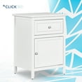 thumbnail image 2 of ClickDecor Alcott Side Table with Single Drawer and Storage Cabinet White, 2 of 12