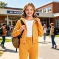 thumbnail image 6 of Abcomgle Girls Hoodies 7-8 Zip Up Cropped Long Sleeve Kids Jacket Cute Trendy Lightweight Pullover Sweatshirt with Pockets, 6 of 7