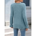 thumbnail image 5 of Long Sleeve Tops for Women Loose Fit Dressy Lace V Neck Casual Trendy Tops to Wear with Leggings Fall Fashion, 5 of 9