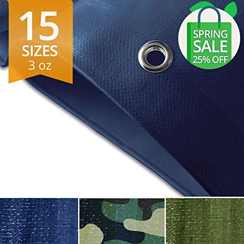 Tarps Waterproof Ground Tent Trailer Cover Large Tarpaulin in