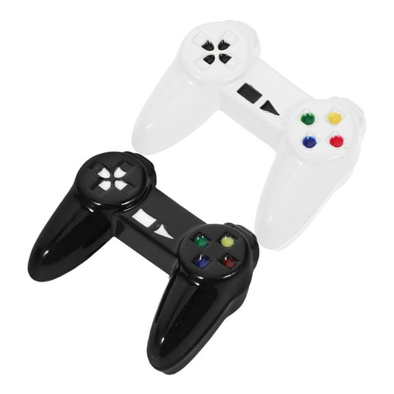 OUNONA 2 Pcs Mini Doll House Accessories Black Toy Fake Game Controller