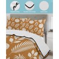 thumbnail image 3 of Quilts Queen Size, Dark Brown Pumpkins Fall Soft Comforter Bedding Set for Bed, Thanksgiving Tropical Palm Lightweight Quilted Bedspread with Pillow Cover(2 Pieces) for All Season, 90x96 Inch, 3 of 6