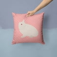 thumbnail image 2 of Carolines Treasures BB7964PW1414 Hermelin Rabbit Pink Check Fabric Decorative Pillow, 14 x 14 in., 2 of 4