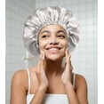 thumbnail image 4 of Satin Silk Bonnet for Sleeping, Hair Bonnet Women Love, Ideal for Curly & Natural Hair Care, Nighttime Protection, 4 of 6