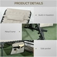 thumbnail image 5 of Outsunny Folding Chaise Lounge Set, Padded Reclining Tanning Chairs, Khaki, 5 of 10