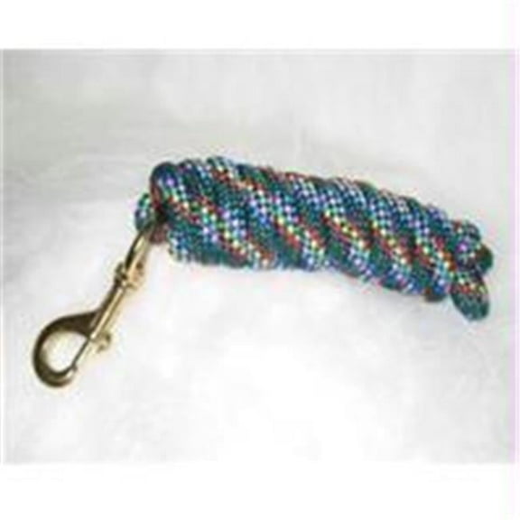 Hamilton Halter Company - Poly Lead With Bolt Snap Confetti- Hunter Green 10 Feet - PL58B CNDG