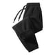 thumbnail image 1 of Ceisia Men's Gift Solid Color Elastic Drawstring Warm Casual Athletic Full Length Pants, 1 of 5