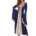 thumbnail image 2 of Renaissance Dress for Women, Medieval Lace Up Maxi Gown, Cosplay Costume for Halloween and Ren Faire, 2 of 7