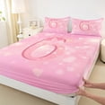 thumbnail image 3 of Homewish Cute Cartoon Bowtie Queen Sheet Sets,Number 6 Flat Sheet,Pink Bow Ribbon Queen Fitted Sheet For Girls Kids,Super Cozy Room Decor,4pcs, 3 of 7