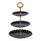 thumbnail image 1 of ¡Oferta de liquidación de soportes para pasteles! Soporte para pasteles Dusknt de 3 niveles (negro). Soporte para cupcakes de 3 niveles, ideal para bodas, eventos y fiestas. Plato redondo de torre. 1, 1 of 1