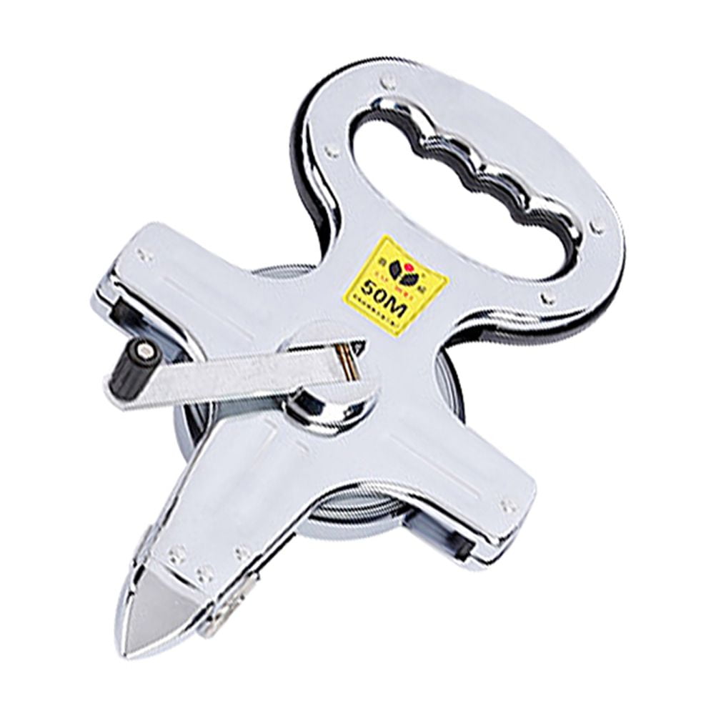 WHAMVOX  50 M Measuring Tape Retractable Measure Measures Gauge Silver
