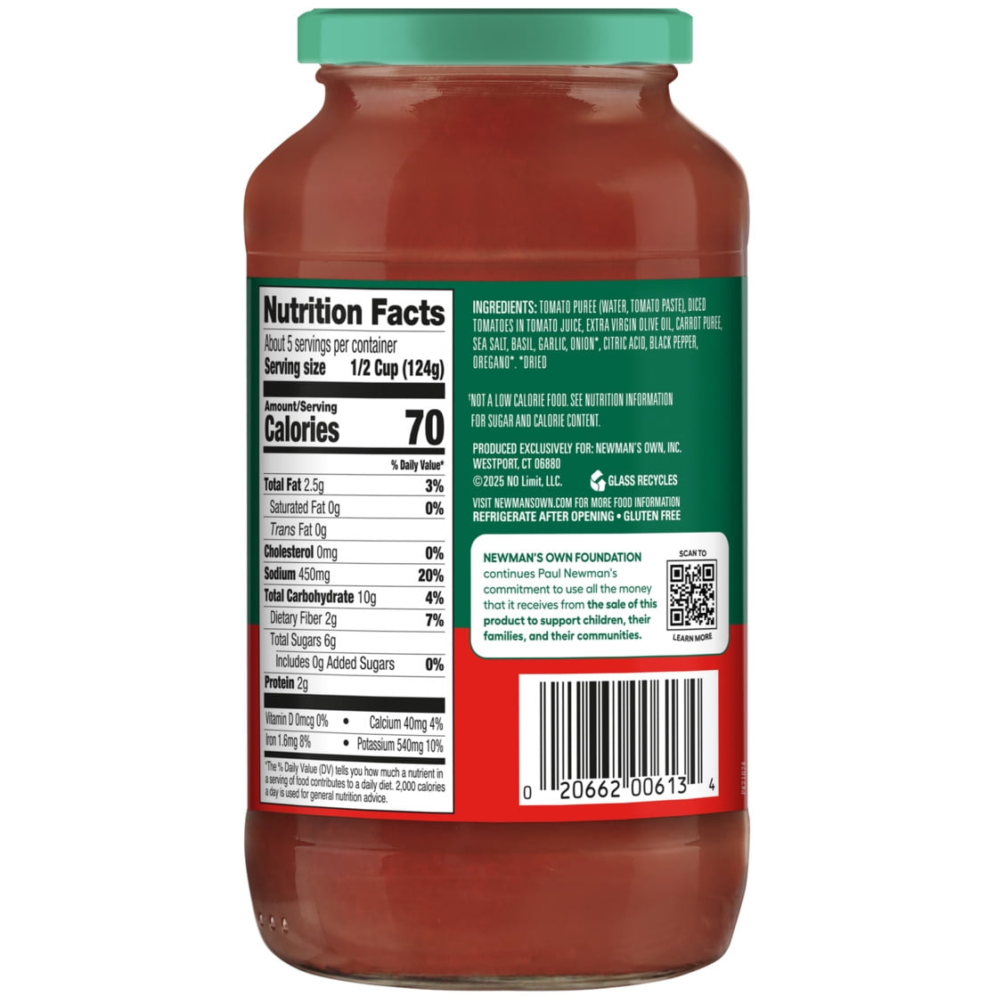(2 pack) Newman's Own Marinara Pasta Sauce 24 oz
