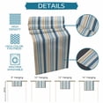thumbnail image 6 of Khaki Blue Striped Table Runner 72 Inches, Farmhouse Stripes Modern Abstract Art Bed Runner Dresser Scarves Tabletop for Indoor Outdoor Parties/Ceremony/Banquet, 14" x 72", 6 of 8