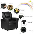 thumbnail image 5 of Costway Kids Recliner Armchair Children's Furniture Sofa Seat Couch Chair w/Cup Holder Black, 5 of 12