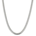 thumbnail image 6 of 925 Sterling Silver 7.2mm Polished Domed Curb Chain 24 Inch, 6 of 7