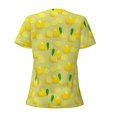 thumbnail image 3 of Uemuo Bright Lemons Drawing Women's Deep V-Neck Low Cut Tops - Casual Loose Fit with Stainless Steel Loop, Soft, Breathable, Perfect for Office, Travel, and Daily Wear-Small, 3 of 5