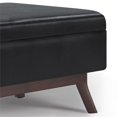 thumbnail image 4 of Simpli Home Owen 34" Coffee Table Storage Ottoman in Midnight Black Faux Leather, 4 of 8