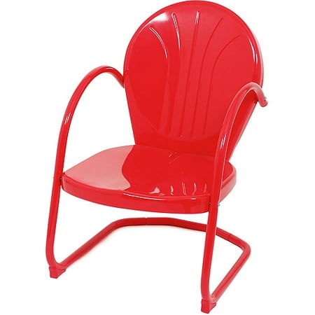 Classic Retro Style Red Metal Tulip Chair