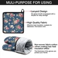 thumbnail image 7 of Pioneer Flower Kitchen Oven Mitt and Pot Holder Sets 2 Pcs for Baking, Cooking and Grilling, Heat Resistant Up To 392 °F, 7 of 7