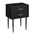 thumbnail image 1 of Pemberly Row 20" Two-Drawer Side Table in Black, 1 of 4