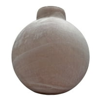 Decorative Handmade Glass Round Vase in White